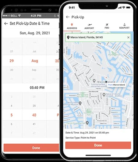 Lux VIP mobile app screen