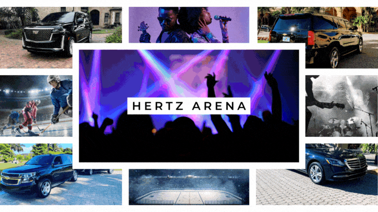 Hertz Arena Banner for Lux VIP Transportation